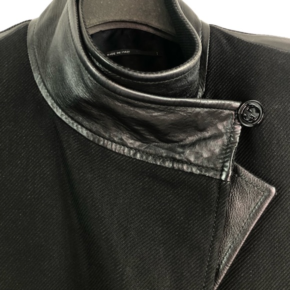 Gucci Cupro Lined Cashmere W38 Cropped Blk Jacket - Picture 4 of 6